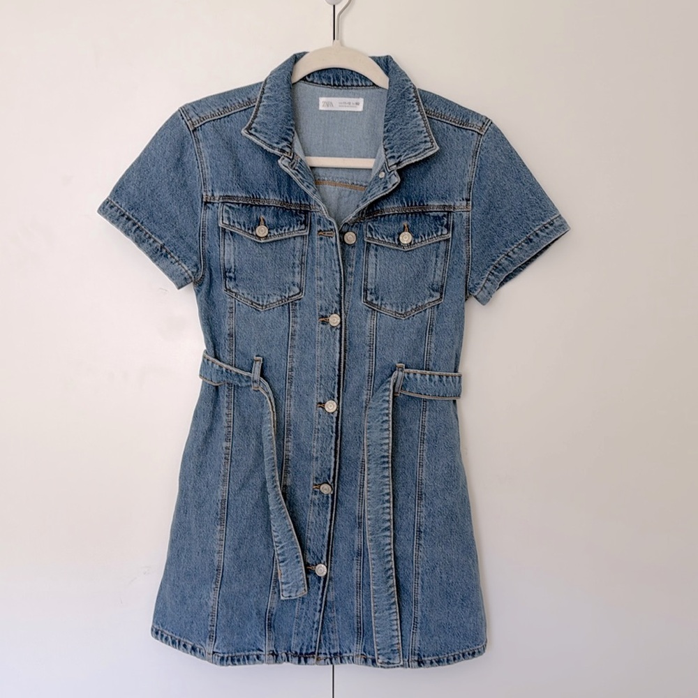 ZARA Kids Girl Denim Shirt Dress 11-12